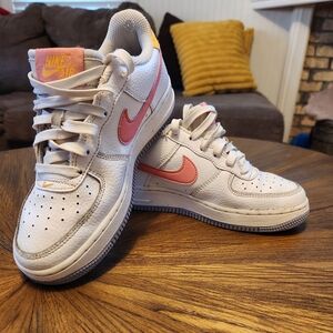 GUC Youth 4 Nike Air Force 1 Low Coral Chalk Laser Orange